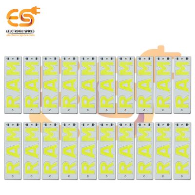 3V to 5V 3 COB LED (RAM) White Color Hard Strip Bight Bulb Aluminum Plate Pack of 100